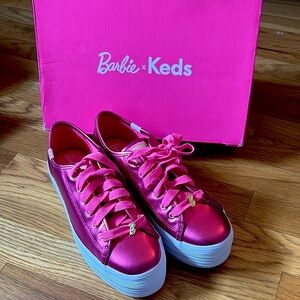 Rare Barbie x Meds Metallic Triple Platform Sneakers